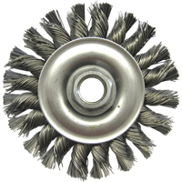 Wire Wheel Brushes, 4" Dia., 0.02" Fill, 5/8"-11 Arbor, Steel Pronet Distribution