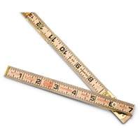 R&egrave;gle de maçon surdimensionn&eacute; Red End, 6' lo, Bois, Graduations de 1/16" Pronet Distribution