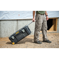 Tool Box on Wheels, 12-1/2" W x 28-1/2" D x 12" H, Black Pronet Distribution