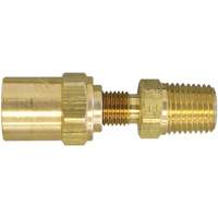 3/8" NPT Reusable Hose Fitting, 11/16" Dia., Brass Pronet Distribution