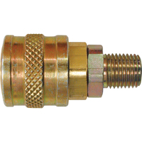 Quick Couplers - 1/4" Industrial, One Way Shut-Off - Automatic Couplers, Brass Pronet Distribution