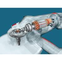 High Performance Large Angle Grinder, 9", 120 V, 15 A, 6500 RPM Pronet Distribution