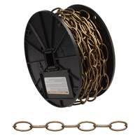 Decorator Chain, Carbon Steel, #10 x 60' (18.3 m) L, 35 lbs. (0.0175 tons) Load Capacity Pronet Distribution
