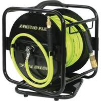 Manual Hose Reel with Hybrid Polymer Air Hose, Air, 1/4" x 100', Single Hose Pronet Distribution