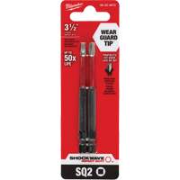 Embout de tournevis Shockwave Impact Duty, Carr&eacute;e, Embout #2, Prise 1/4", Longueur 3-1/2" Pronet Distribution