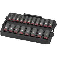 Jeu de douilles profondes 3/8" Shockwave Impact Duty Packout, 19 Mcx, Chocs, Prise de 3/8", Profond Pronet Distribution