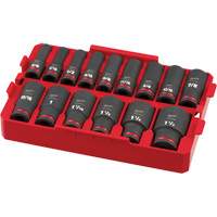 Jeu de douilles SAE Shockwave Impact Duty Packout, 15 Mcx, Chocs, Prise de 1/2", Profond Pronet Distribution