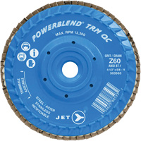 PowerBlend TRM QC Trimmable Flap Disc, 4-1/2" x 5/8"-11, Type 27, Z60 Grit, Zirconia Alumina Pronet Distribution