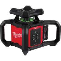 M18 Green Interior Rotary Laser Level Kit with Remote/Receiver & Wall Mount Bracket, 1000' (304.8 m) Pronet Distribution