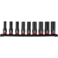 Jeu de douilles m&eacute;triques &agrave; 6 pans Shockwave Impact Duty, 9 Mcx, Chocs, Prise de 1/2", Profond Pronet Distribution