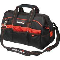 Sacs &agrave; outils pour ouvrier 16", Polyester balistique, Noir/Rouge Pronet Distribution