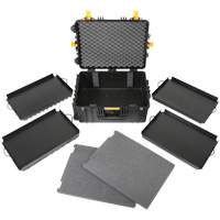 Heavy-Duty Portable Rolling Tool Case, 18-3/5" W x 24-3/5" D x 11-1/2" H, Black Pronet Distribution