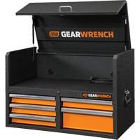 GSX Series Tool Chest, 36" W, 5 Drawers, Black/Orange Pronet Distribution