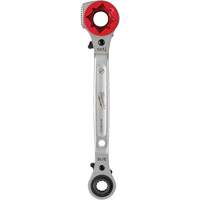 Lineman's 5-in-1 Ratcheting Wrench with Milled Strike Face, 3/4"/1"/1-1/8" Drive, Ergonomic Handle Pronet Distribution