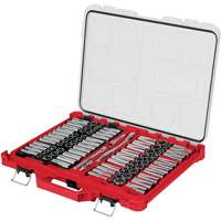Jeu de cliquets et douilles m&eacute;triques/SAE avec organisateur PACKOUT &agrave; profil bas, 98 Mcx, Prise de 3/8" Pronet Distribution