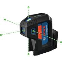 Laser dalignement autonivelant &agrave; faisceau vert &agrave; cinq points Pronet Distribution