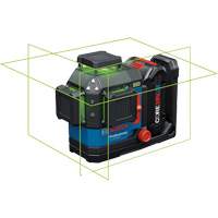 Laser dalignement/nivellement 360 connect&eacute; &agrave; faisceau vert &agrave; trois points Pronet Distribution