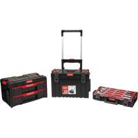 Ensemble de d&eacute;part roulant de coffres &agrave; outils Arx de 3 morceaux, 25-1/5" x 19" x 42-2/5", Noir Pronet Distribution