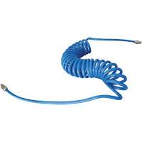MAXAIR Coiled Hose, Air, 1/4" ID x 50' L, Polyurethane Pronet Distribution