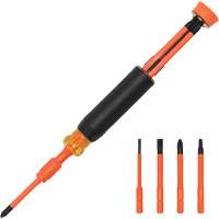 Tournevis isolant &agrave; embouts interchangeables 4-en-1 Pronet Distribution