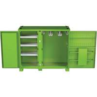Ventilated Onsite PPE Storage Cabinet, Steel, High-Visibility Lime Green Pronet Distribution