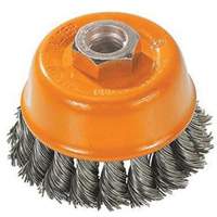 Brosse &agrave; fils nou&eacute;s torsad&eacute;s, 3" dia. x M10x1,25 arbre Pronet Distribution
