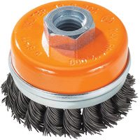 Brosse boisseau &agrave; fils nou&eacute;s avec anneau, 3" dia. x 5/8"-11 arbre Pronet Distribution