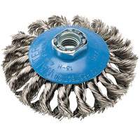 Brosse concave &agrave; fils nou&eacute;s, 6" dia. x 5/8"-11 arbre Pronet Distribution