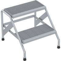 Aluminum Step Stand, 2 Step(s), 22-13/16" W x 24-9/16" L x 20" H, 500 lbs. Capacity Pronet Distribution