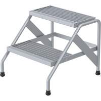 Aluminum Step Stand, 2 Step(s), 22-13/16" W x 24-9/16" L x 20" H, 500 lbs. Capacity Pronet Distribution