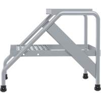 Aluminum Step Stand, 2 Step(s), 22-13/16" W x 24-9/16" L x 20" H, 500 lbs. Capacity Pronet Distribution