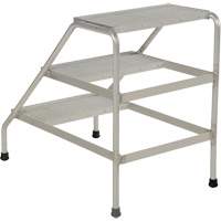 Aluminum Step Stand, 3 Step(s), 22-13/16" W x 34-9/16" L x 30" H, 500 lbs. Capacity Pronet Distribution