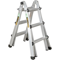 Telescoping Multi-Position Ladder, 2.916' - 9.75', Aluminum, 300 lbs., CSA Grade 1A Pronet Distribution