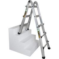 Telescoping Multi-Position Ladder, 2.916' - 9.75', Aluminum, 300 lbs., CSA Grade 1A Pronet Distribution