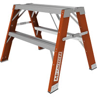 Buildman Step-up Workbench, 2' H x 33.5" W x 25.75" D, 300 lbs. Capacity, Fibreglass Pronet Distribution