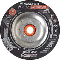 HP Combo Spin-On Combination Wheel, 4-1/2" x 1/8", 5/8"-11 Arbor, Type 27S Pronet Distribution