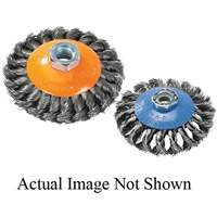 Brosse concave &agrave; fils nou&eacute;s, 6" dia. x 5/8"-11 arbre Pronet Distribution