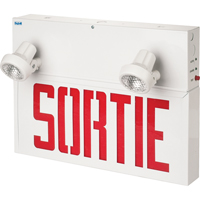 Enseignes/lampes combin&eacute;es Stella - Sortie, DEL, &agrave; raccordement fixe, 17-1/2" lo x 12-1/2" la, Français Pronet Distribution