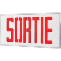 Enseignes sortie Stella - Sortie, DEL, &agrave; raccordement fixe, 17-1/2" lo x 18-1/2" la, Français Pronet Distribution