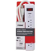 Surge Protector, 6 Outlets, 750 J, 1875, 3' Cord Pronet Distribution