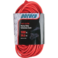 Vinyl Extension Cord, Outdoor, SJTW, 14/3 AWG, 13 A, 3 Outlet(s), 100' Pronet Distribution