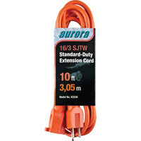 Extension Cord, Indoor/Outdoor, SJTW, 16/3 AWG, 13 A, 10' Pronet Distribution