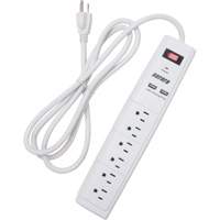 USB Charging Surge Protector, 6 Outlets, 1200 J, 1875 W, 6' Cord Pronet Distribution