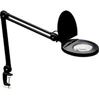 Lampe loupe ajustable, Dioptrie 5, Ampoule DEL, Bras de 47", Pinces serre-joints, Noir Pronet Distribution