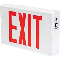Exit Sign, LED, Battery Operated/Hardwired, 12-1/5" L x 7-1/2" W, English Pronet Distribution